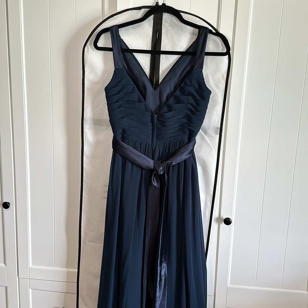 Azazie Navy Formal Dress - Size A6 - Picture 4 of 7